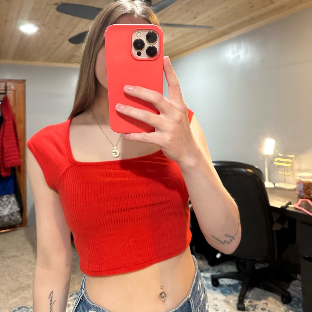 Red Crop Top